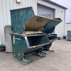 Self Dumping Material Handling Forklift Trash Dumpster Hoppers - 1/2 Yard up to 4 Yard Sizes