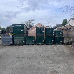 Self Dumping Material Handling Forklift Trash Dumpster Hoppers - 1/2 Yard up to 4 Yard Sizes