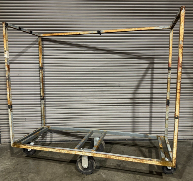 Heavy Metal Portable Carts  Indoor/Outdoor Good Working Wheels 7'x6'x32"