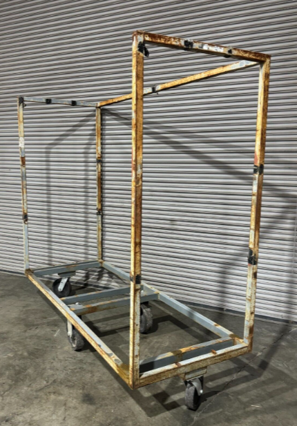 Heavy Metal Portable Carts  Indoor/Outdoor Good Working Wheels 7'x6'x32"